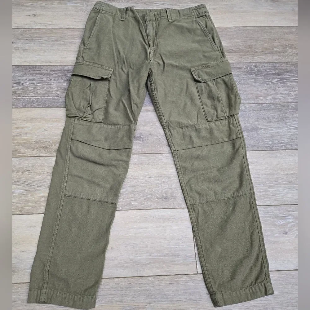 Rag & Bone army green cargo pants 100% cotton women's size 25 cropped